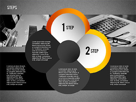 Schritte mit Foto-Toolbox, Folie 14, 02251, Ablaufdiagramme — PoweredTemplate.com