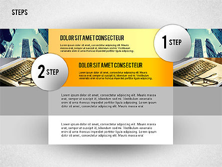 Pasos con Photo Toolbox, Diapositiva 2, 02251, Diagramas de la etapa — PoweredTemplate.com
