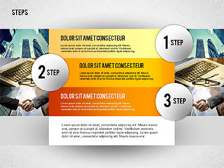 写真ツールボックスの手順, スライド 3, 02251, 段階図 — PoweredTemplate.com