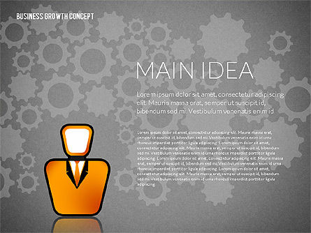 비즈니스 성장 컨셉, 슬라이드 9, 02252, 프레젠테이션 템플릿 — PoweredTemplate.com
