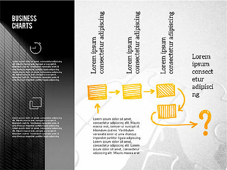 黑板上的商业图表和形状, 幻灯片 14, 02254, 形状 — PoweredTemplate.com