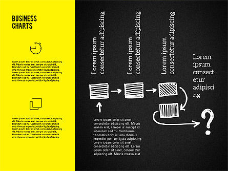 Business charts e formas no quadro-negro, Deslizar 6, 02254, Formas — PoweredTemplate.com