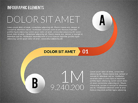 Eléments infographiques ronds et courbes, Diapositive 10, 02256, Infographies — PoweredTemplate.com