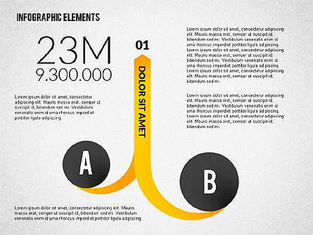 Round en gebogen infographic elementen, Dia 5, 02256, Infographics — PoweredTemplate.com