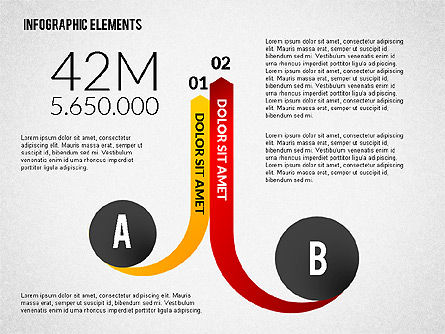 Elementos infográficos curvos e curvos, Deslizar 6, 02256, Infográficos — PoweredTemplate.com