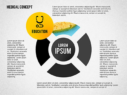 Concepto médico, Plantilla de PowerPoint, 02257, Diagramas y gráficos médicos — PoweredTemplate.com