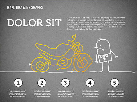 Stickman Hand Drawn Shapes, Diapositiva 15, 02258, Formas — PoweredTemplate.com