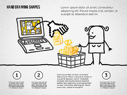 Stickman Hand Drawn Shapes, Diapositiva 2, 02258, Formas — PoweredTemplate.com