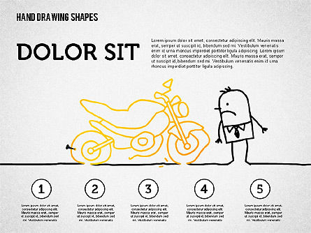 Stickman Hand Drawn Shapes, Slide 7, 02258, Shapes — PoweredTemplate.com
