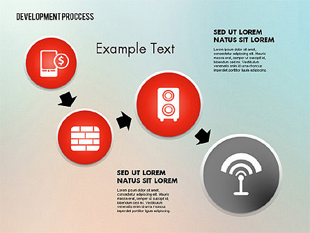 Processus de partage de médias avec des icônes, Diapositive 2, 02260, Icônes — PoweredTemplate.com