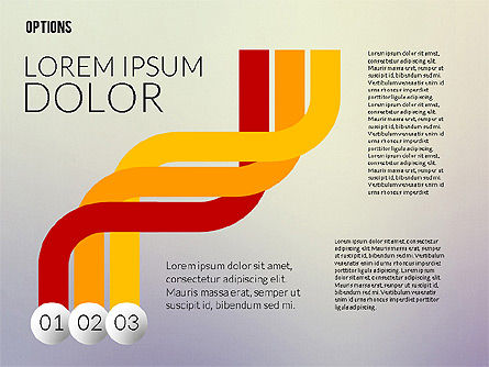 Opzioni a spirale, Modello PowerPoint, 02261, Diagrammi Palco — PoweredTemplate.com