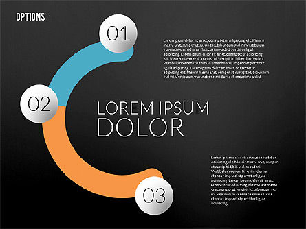Options en spirale, Diapositive 10, 02261, Schémas d'étapes — PoweredTemplate.com