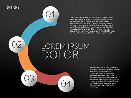 Options en spirale, Diapositive 11, 02261, Schémas d'étapes — PoweredTemplate.com