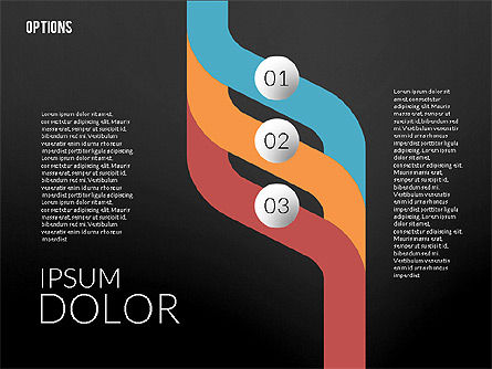 Options en spirale, Diapositive 13, 02261, Schémas d'étapes — PoweredTemplate.com