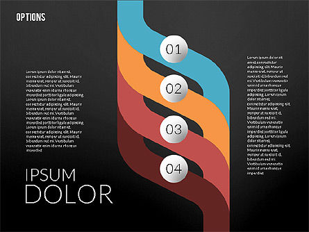 Opciones de Espiral, Diapositiva 14, 02261, Diagramas de la etapa — PoweredTemplate.com