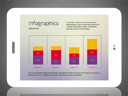 Présentation de l'entreprise avec pavé tactile (piloté par données), Diapositive 12, 02263, Modèles de présentations — PoweredTemplate.com