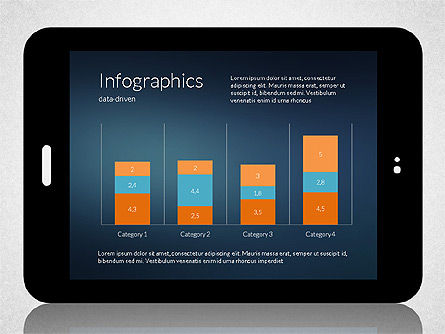 Présentation de l'entreprise avec pavé tactile (piloté par données), Diapositive 4, 02263, Modèles de présentations — PoweredTemplate.com