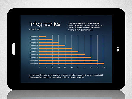 Présentation de l'entreprise avec pavé tactile (piloté par données), Diapositive 8, 02263, Modèles de présentations — PoweredTemplate.com