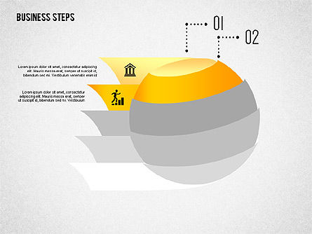 Geometric Shapes with Steps and Icons, Slide 7, 02264, Stage Diagrams — PoweredTemplate.com