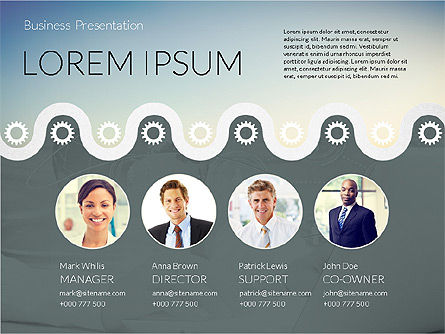 Business Report Presentation Template, PowerPoint Template, 02268, Presentation Templates — PoweredTemplate.com