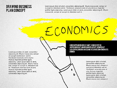Business plan concetto schizzo, Modello PowerPoint, 02270, Modelli Presentazione — PoweredTemplate.com