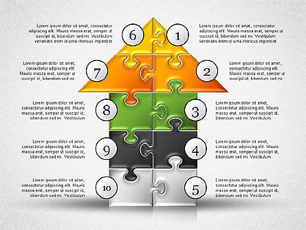 퍼즐 도구 상자, 슬라이드 8, 02271, 퍼즐 도표 — PoweredTemplate.com