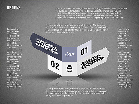 Options de style de direction de la route, Diapositive 10, 02277, Schémas d'étapes — PoweredTemplate.com
