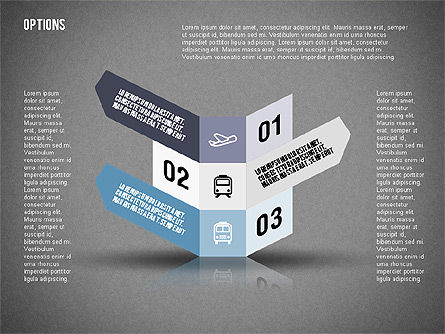 Segnale stradale opzioni di stile direzione, Slide 11, 02277, Diagrammi Palco — PoweredTemplate.com