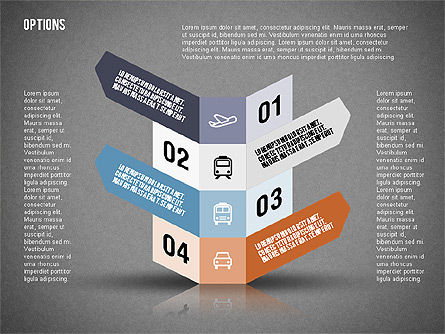Segnale stradale opzioni di stile direzione, Slide 12, 02277, Diagrammi Palco — PoweredTemplate.com