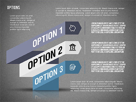 Options de style de direction de la route, Diapositive 15, 02277, Schémas d'étapes — PoweredTemplate.com