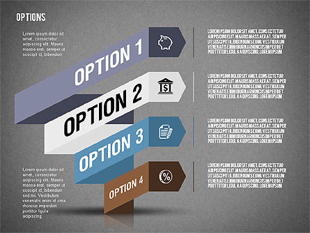 Options de style de direction de la route, Diapositive 16, 02277, Schémas d'étapes — PoweredTemplate.com
