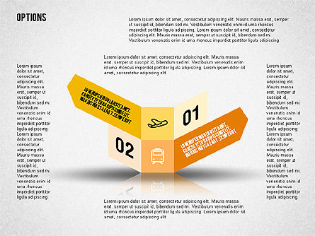 Options de style de direction de la route, Diapositive 2, 02277, Schémas d'étapes — PoweredTemplate.com