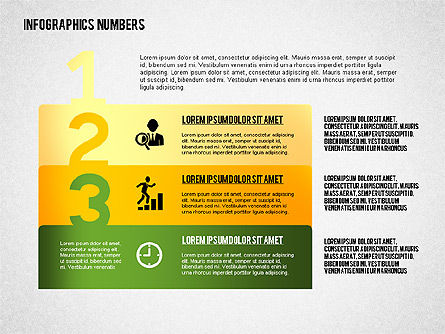 Options avec des nombres et des icônes, Diapositive 3, 02279, Schémas d'étapes — PoweredTemplate.com