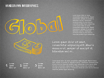 Presentación con formas dibujadas a mano, Diapositiva 11, 02280, Plantillas de presentación — PoweredTemplate.com