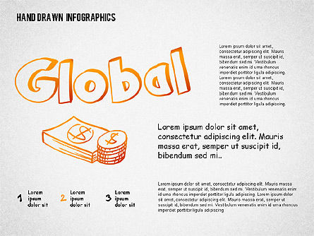 Presentación con formas dibujadas a mano, Diapositiva 3, 02280, Plantillas de presentación — PoweredTemplate.com