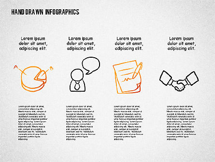 Presentación con formas dibujadas a mano, Diapositiva 8, 02280, Plantillas de presentación — PoweredTemplate.com