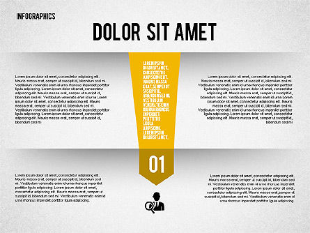 Gefaltete Banner-Infografiken, PowerPoint-Vorlage, 02285, Infografiken — PoweredTemplate.com