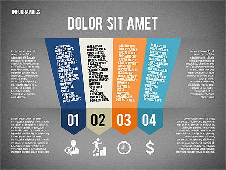 Folded Banner Infographics, Diapositiva 12, 02285, Infografías — PoweredTemplate.com