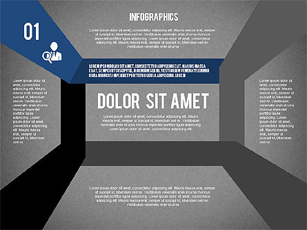 Gevouwen banner infographics, Dia 13, 02285, Infographics — PoweredTemplate.com