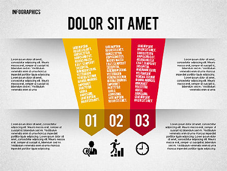 Folded Banner Infographics, Diapositiva 3, 02285, Infografías — PoweredTemplate.com