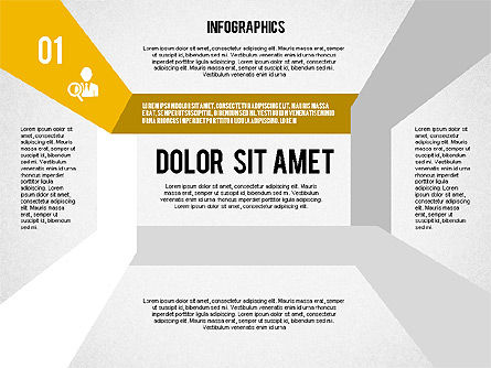 Folded Banner Infographics, Diapositiva 5, 02285, Infografías — PoweredTemplate.com