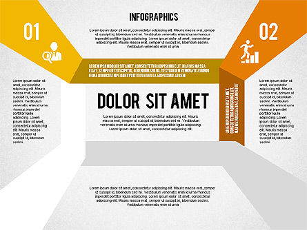 Folded Banner Infographics, Slide 6, 02285, Infographics — PoweredTemplate.com