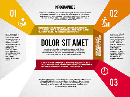 Gevouwen banner infographics, Dia 7, 02285, Infographics — PoweredTemplate.com