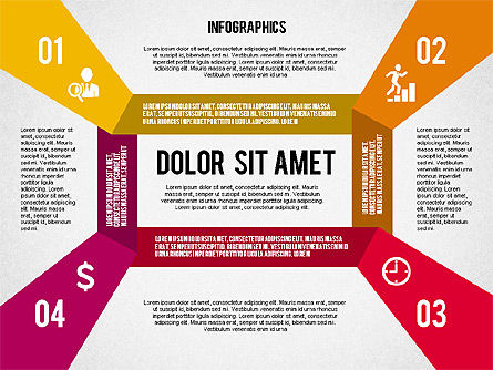 Folded Banner Infographics, Slide 8, 02285, Infographics — PoweredTemplate.com