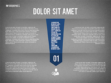 Folded Banner Infographics, Slide 9, 02285, Infographics — PoweredTemplate.com