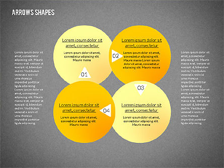 Diagrammes avec des flèches, Diapositive 12, 02286, Formes — PoweredTemplate.com