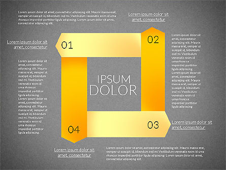 Diagramas con flechas, Diapositiva 14, 02286, Formas — PoweredTemplate.com