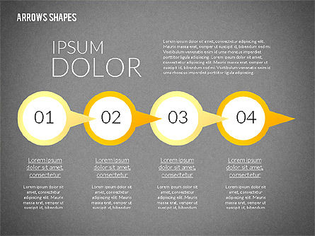 Diagrammes avec des flèches, Diapositive 16, 02286, Formes — PoweredTemplate.com