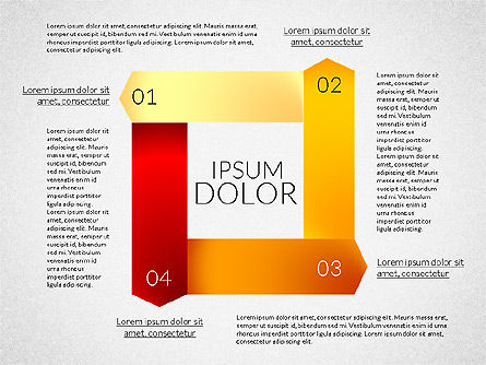 Diagrammes avec des flèches, Diapositive 6, 02286, Formes — PoweredTemplate.com