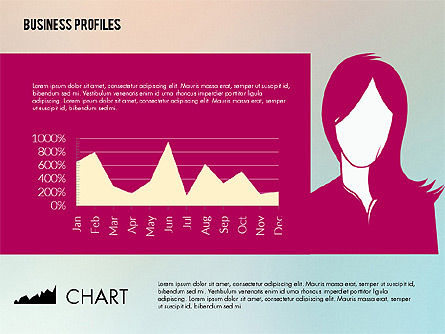 Profils commerciaux avec des silhouettes, Diapositive 8, 02287, Modèles de présentations — PoweredTemplate.com